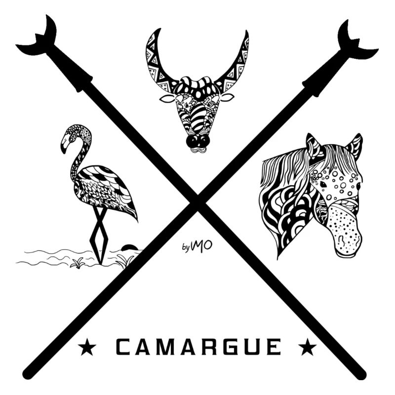 Emblème Camargue noir