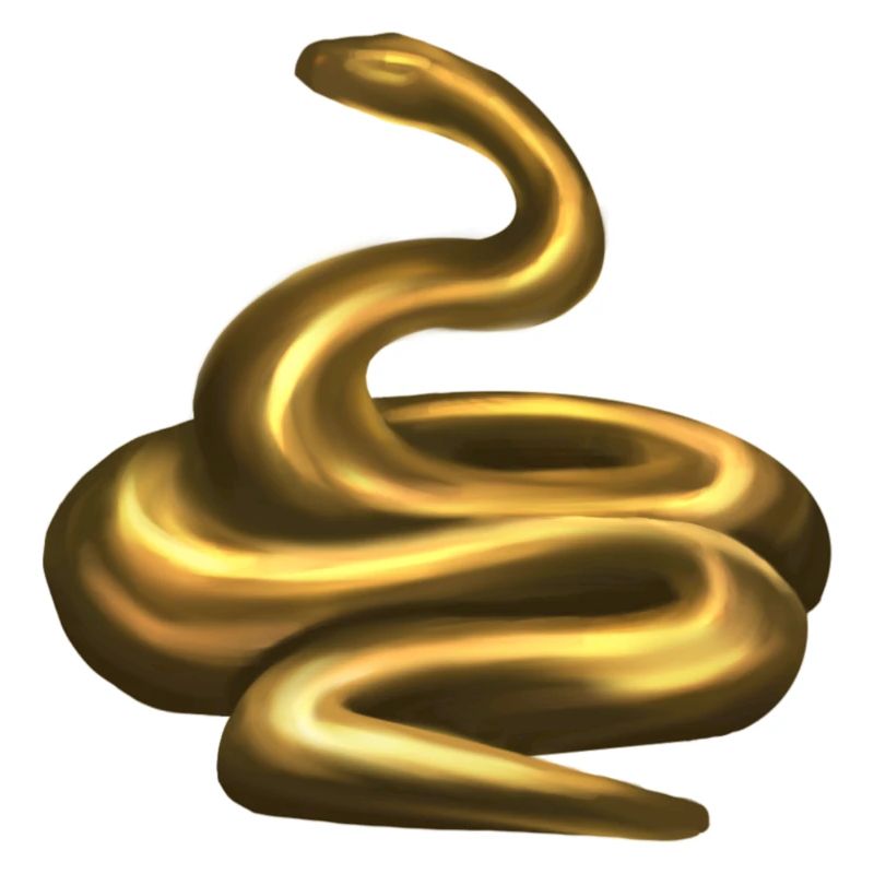 Serpent d’or élevé