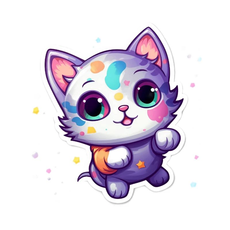 A cute little kitty in space