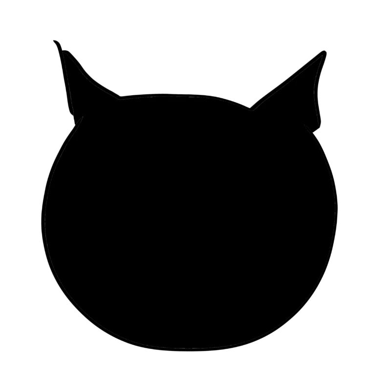 Dessin animé d’icône d’animal de tête de chat