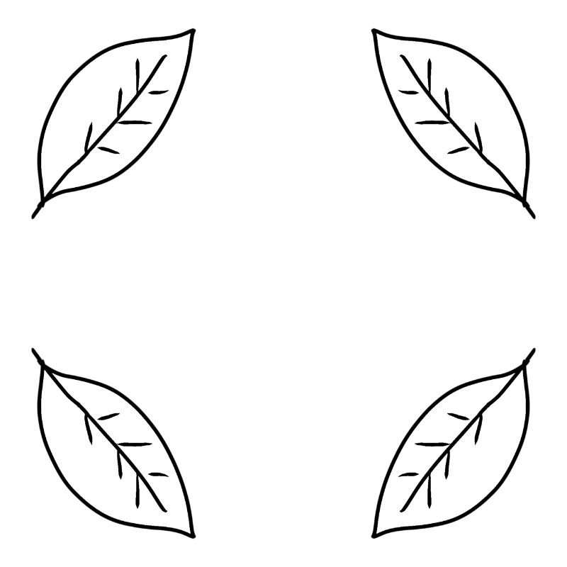 Leaf Four Leaves Frame Shape Nature