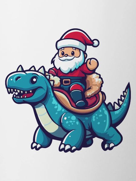 Dinosaurier stegosaurus Weihnachtsmann