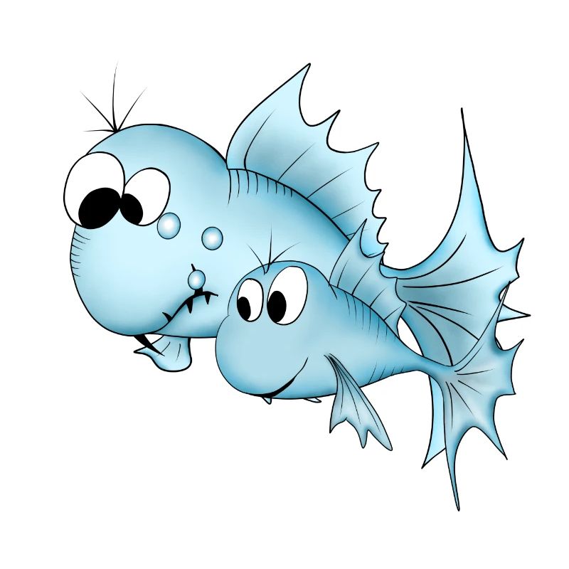 Poisson poisson bleu