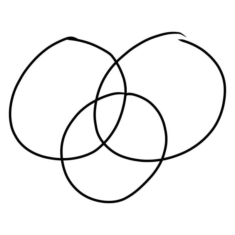 three circles form a circle