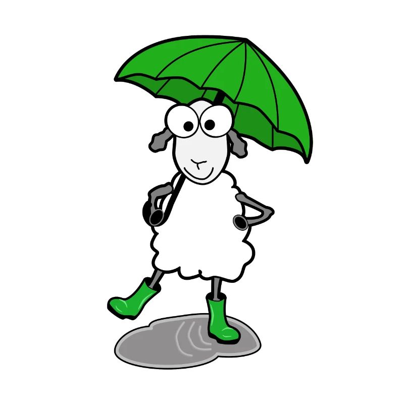Sheep with rubber boots