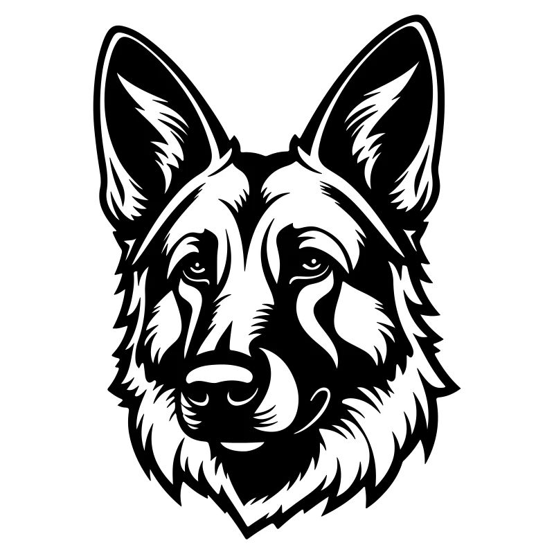 German Shepherd Dog Head