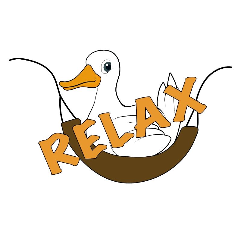 Funny duck saying relax