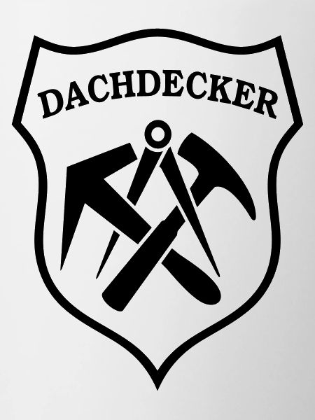Dachdecker Zunft Wappen mit Dachdeckerzeichen
