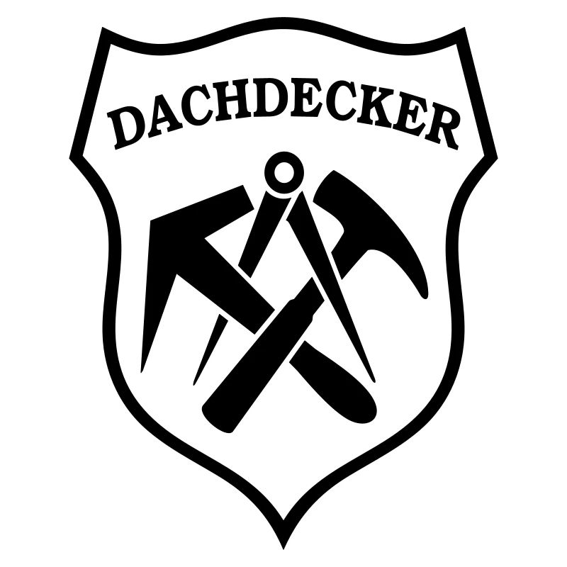 Dachdecker Zunft Wappen mit Dachdeckerzeichen