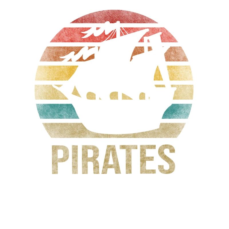 Pirate Ship Pirates Retro Sunset
