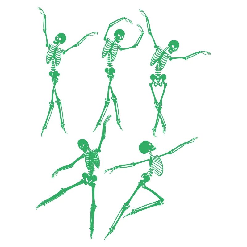 Green Dancing Skeleton