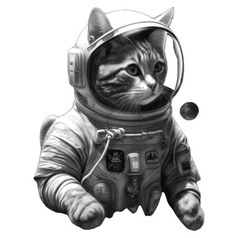 Eine süße Astronauten-Katze