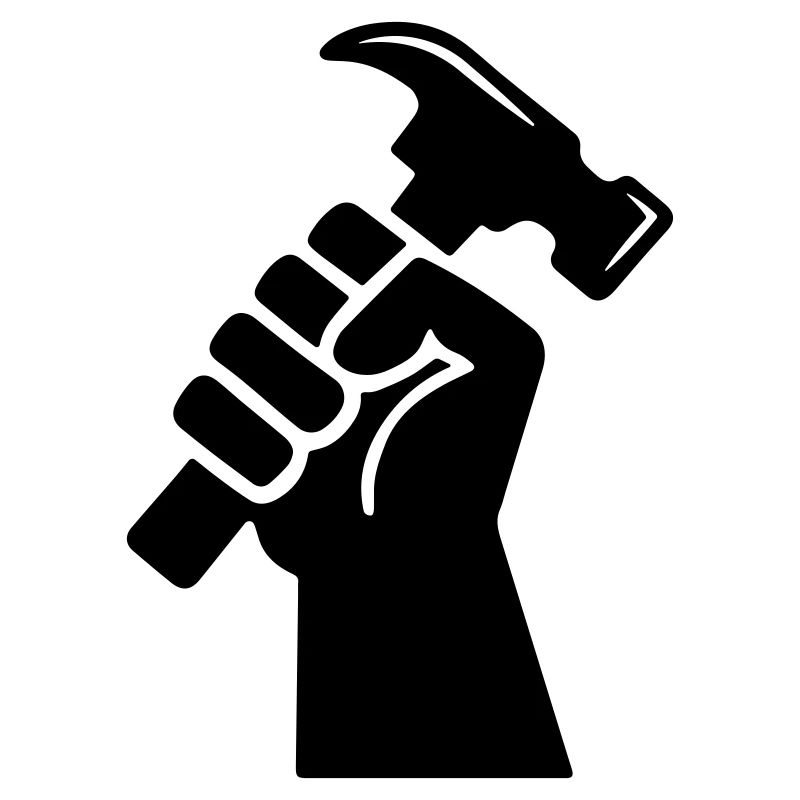 Marteau à la main, bricoleur, ouvrier, réparation, réparation