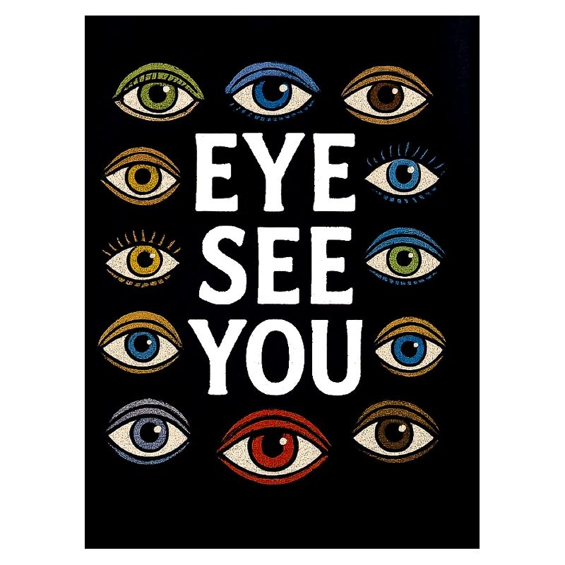 Eye Slaughter with Multicolored Eyes and Text