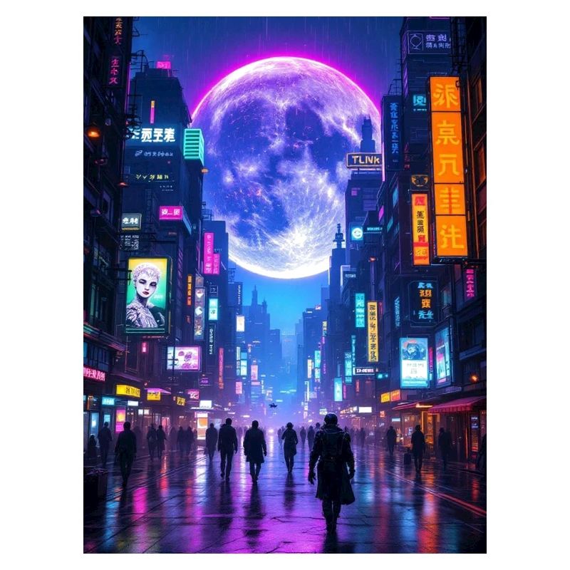 Lune dans la ville