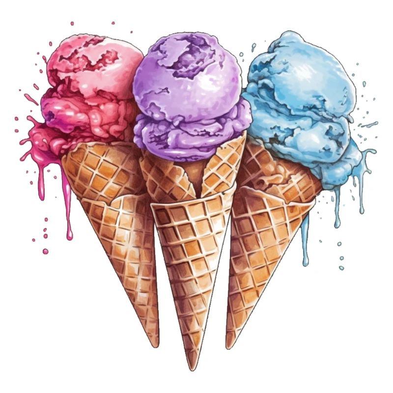 délicieuse crème glacée dans un cornet de crème glacée