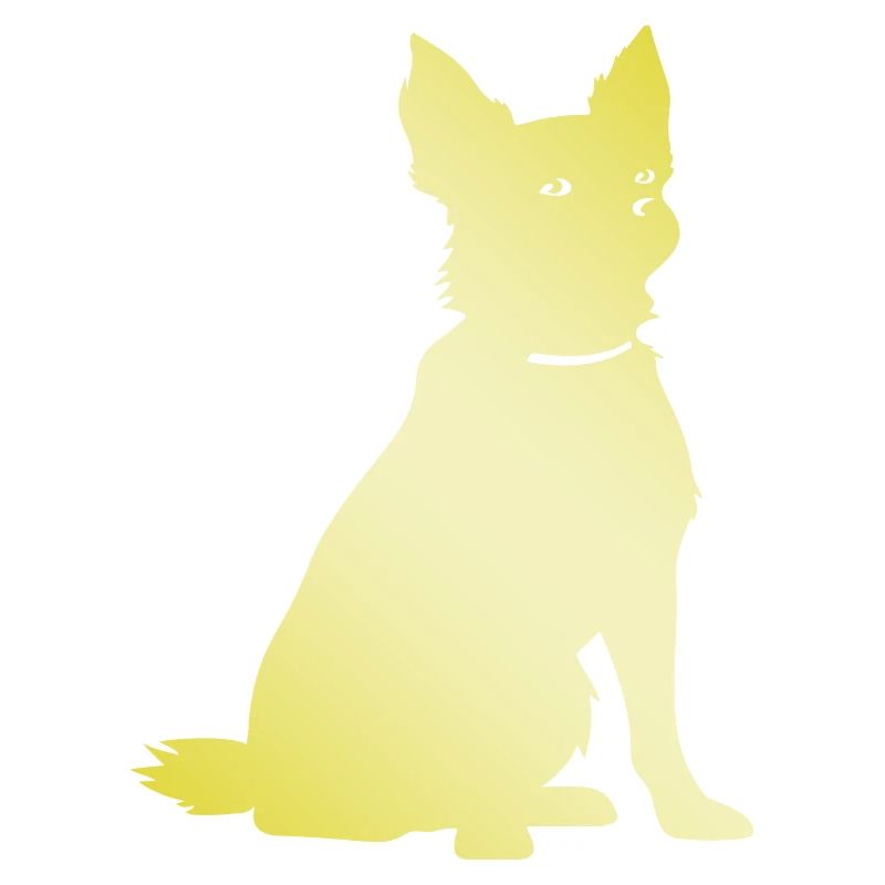 Silhouette de chien chihuahua