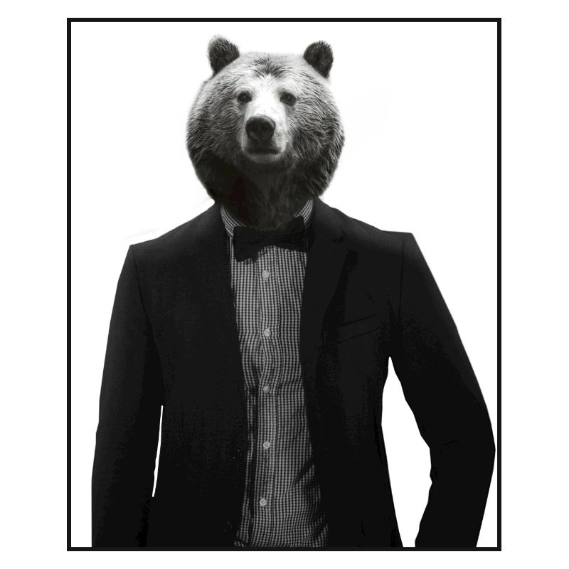 Bär im Anzug