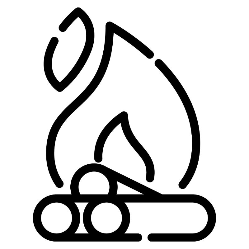 Lagerfeuer Lineart Geschenk Idee