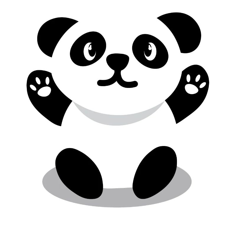 Glücklicher Panda-Karikatur