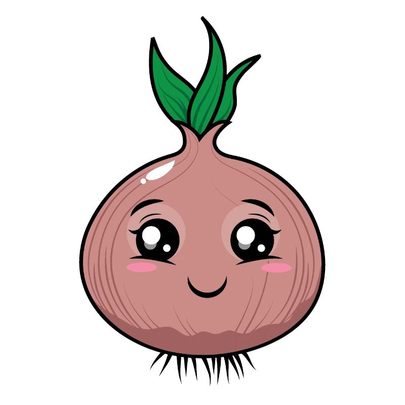 Dessin animé mignon d'oignon