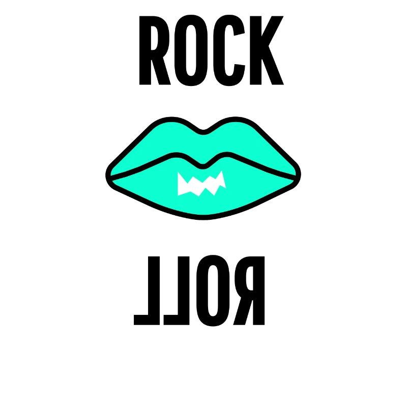Rock n roll lips blue