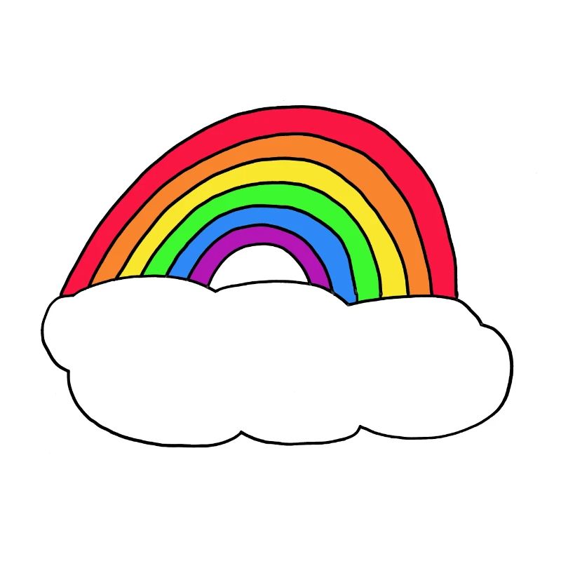 Rainbow cloud own text