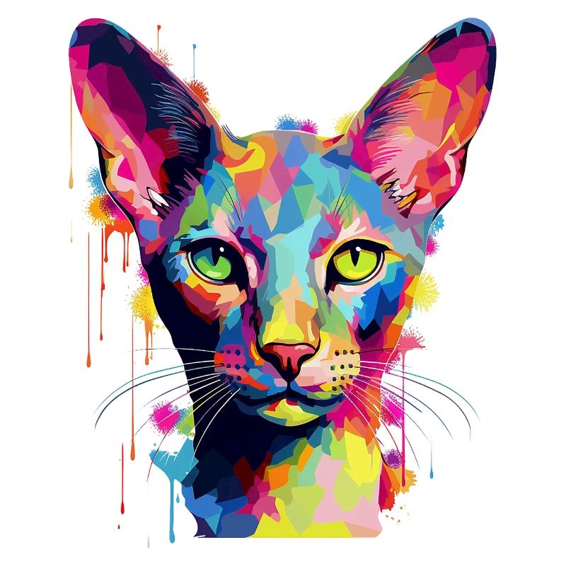 Farbenexplosion Katzenkunst