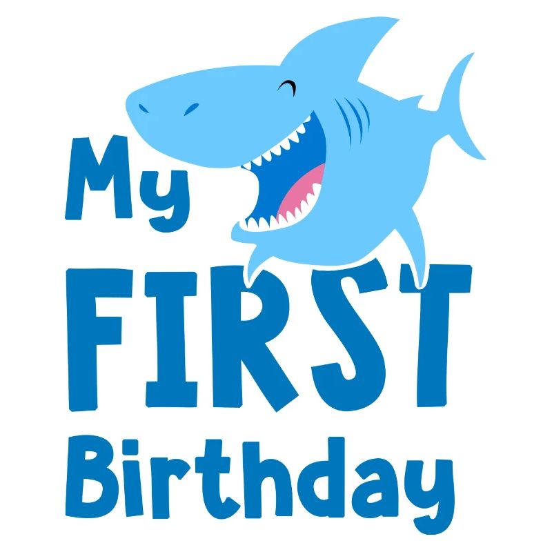 1st Birthday Boy 1st Shark
