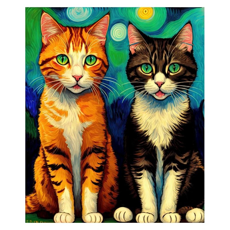 Impressionistische Katze Impressionismus Katzen Malerei C
