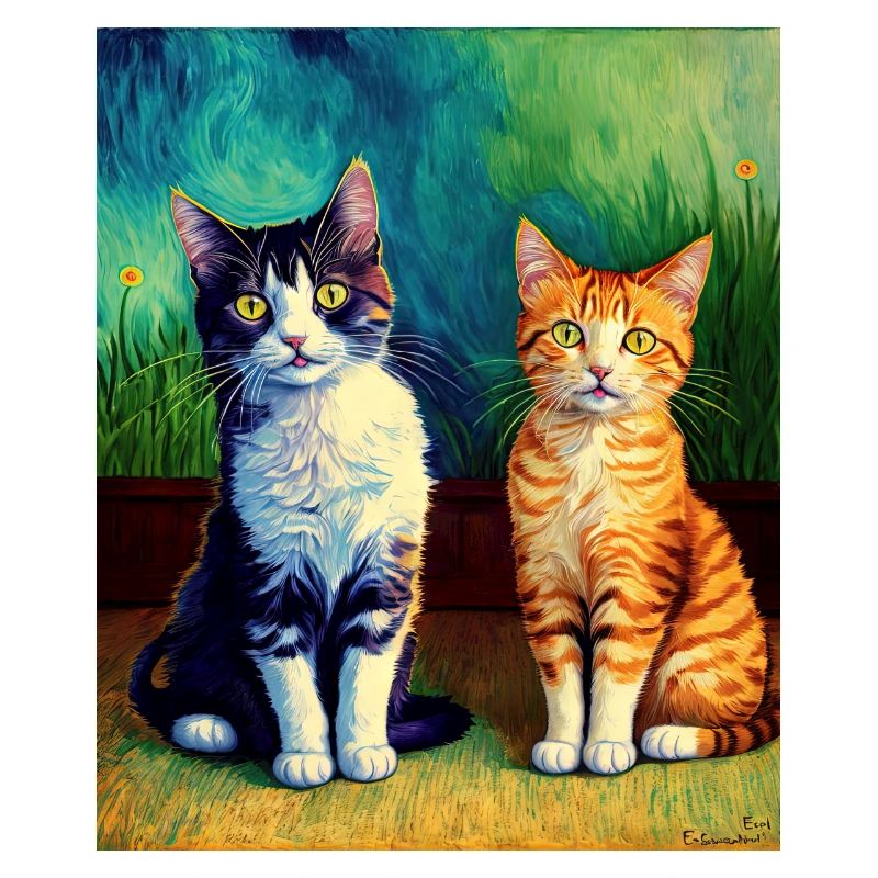 Impressionniste Chat Impressionnisme Chats Peinture C