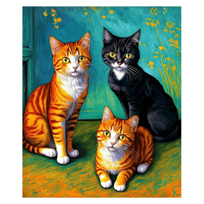 Surréaliste Impressionniste Chat Impressionnisme Chats Ar