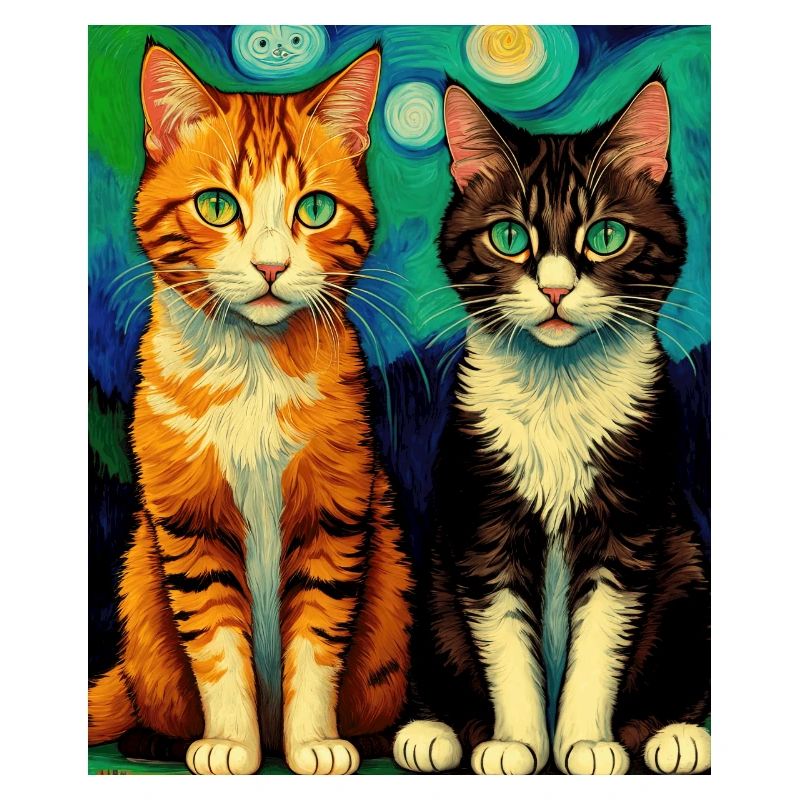 Surreale impressionistische Katze Impressionismus Katzen Ar