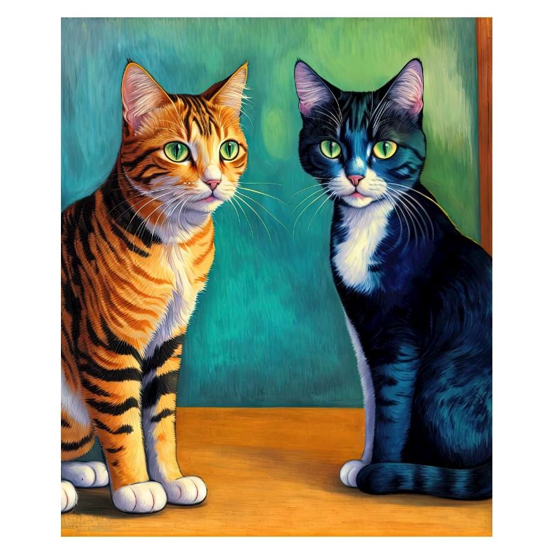Surreale impressionistische Katze Impressionismus Katzen Ar