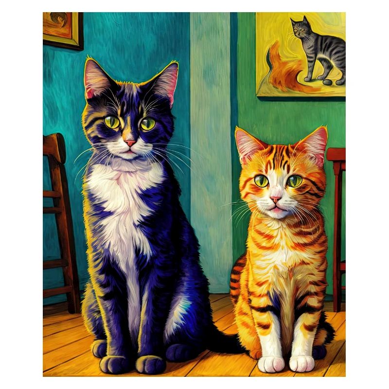Surréaliste Impressionniste Chat Impressionnisme Chats Ar