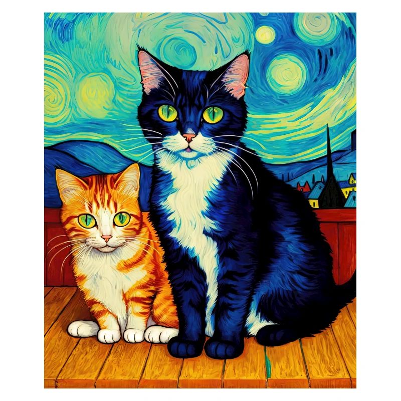 Surréaliste Impressionniste Chat Impressionnisme Chats Ar