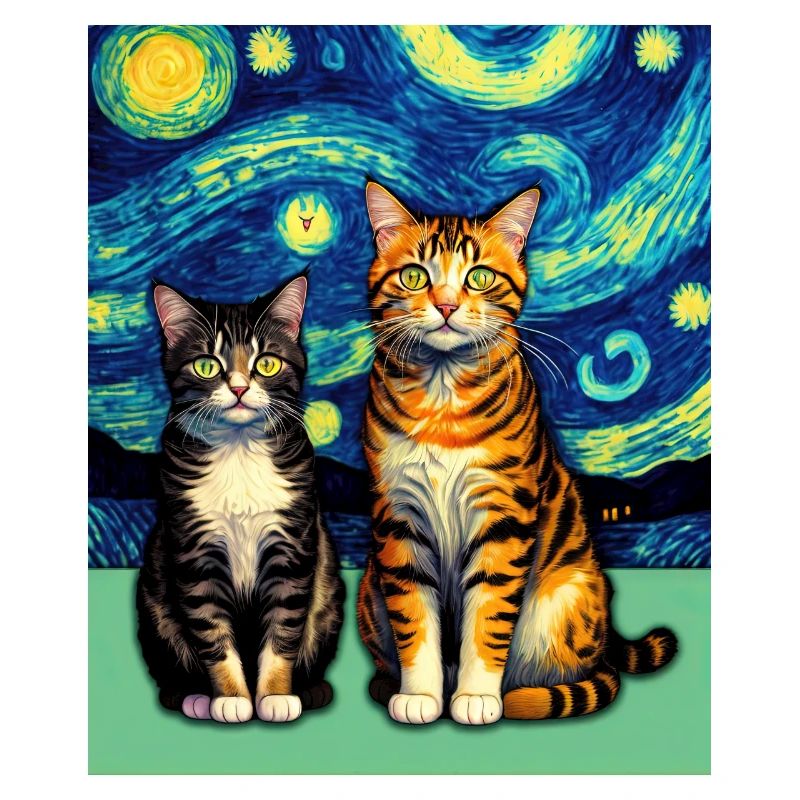 Surreale impressionistische Katze Impressionismus Katzen Ar