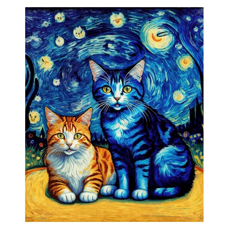 Surréaliste Impressionniste Chat Impressionnisme Chats Ar