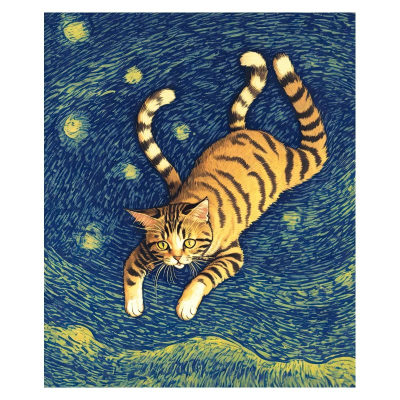 Surreale impressionistische Katze Impressionismus Katzen Ar