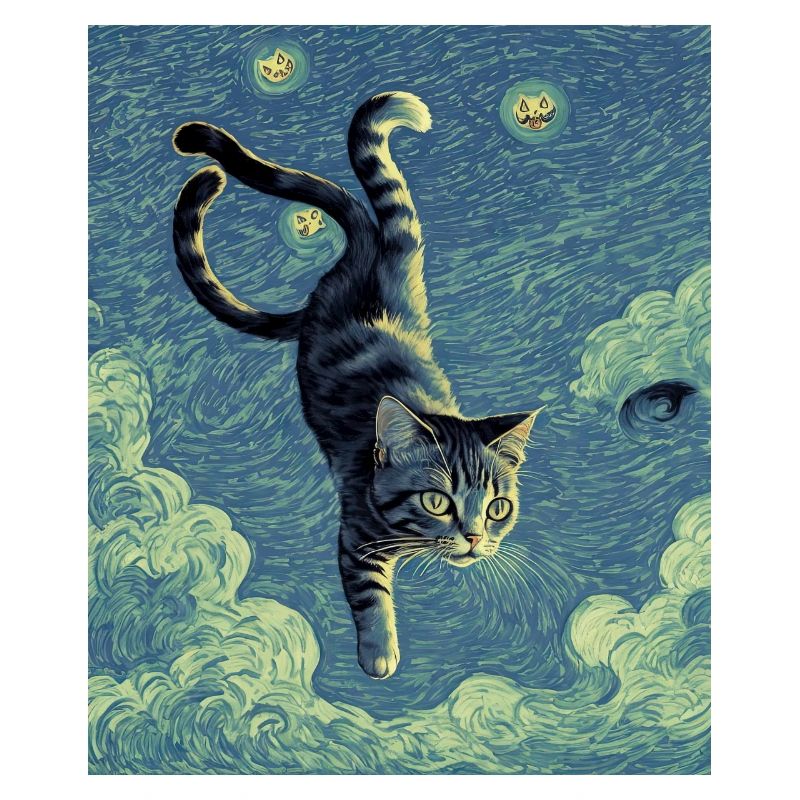 Surreale impressionistische Katze Impressionismus Katzen Ar