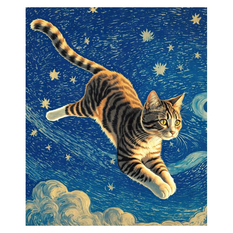 Surreale impressionistische Katze Impressionismus Katzen Ar