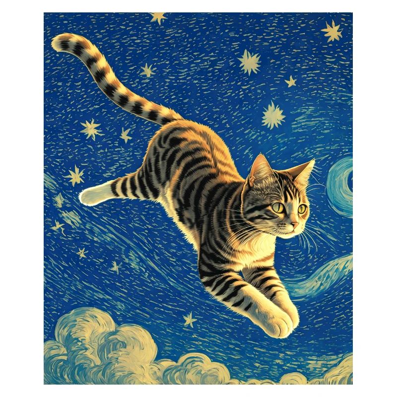 Surreale impressionistische Katze Impressionismus Katzen Ar