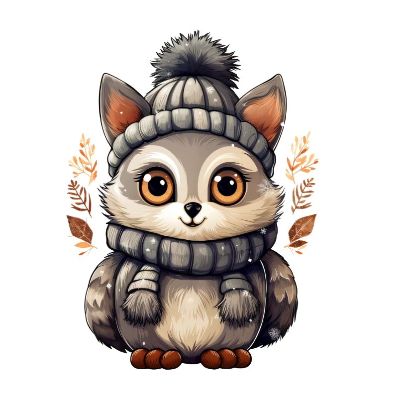 Doudou avec écharpe et chapeau