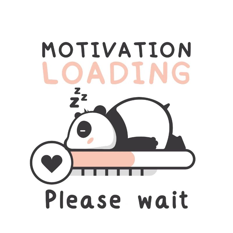 Schlafender Panda: Motivation wird geladen