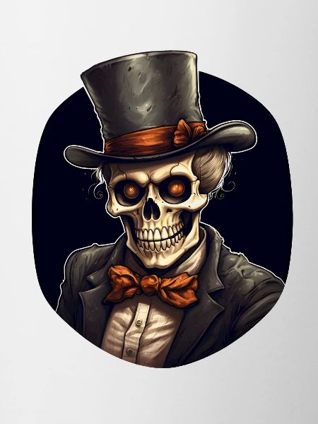 Skull with top hat