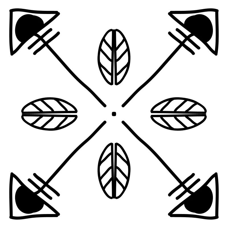 Flèches de hipster, vintage, flèche, plume
