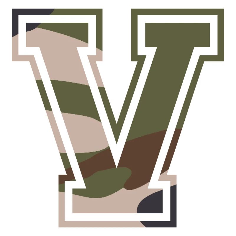 V, Monogramme, Camouflage Vert-Marron