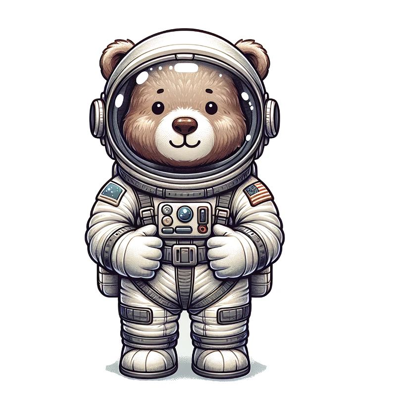 Cute Bear Astronaut