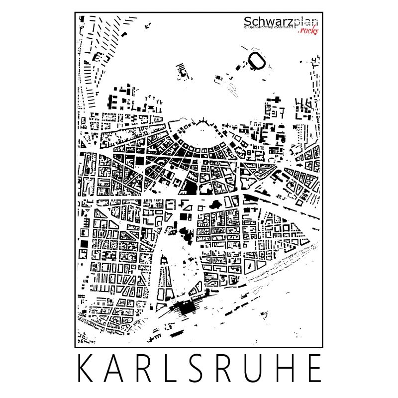 Schwarzplan Plan de Karlsruhe