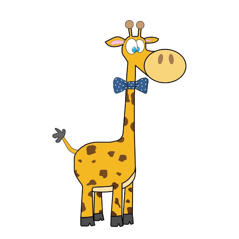 Giraffe in bow tie